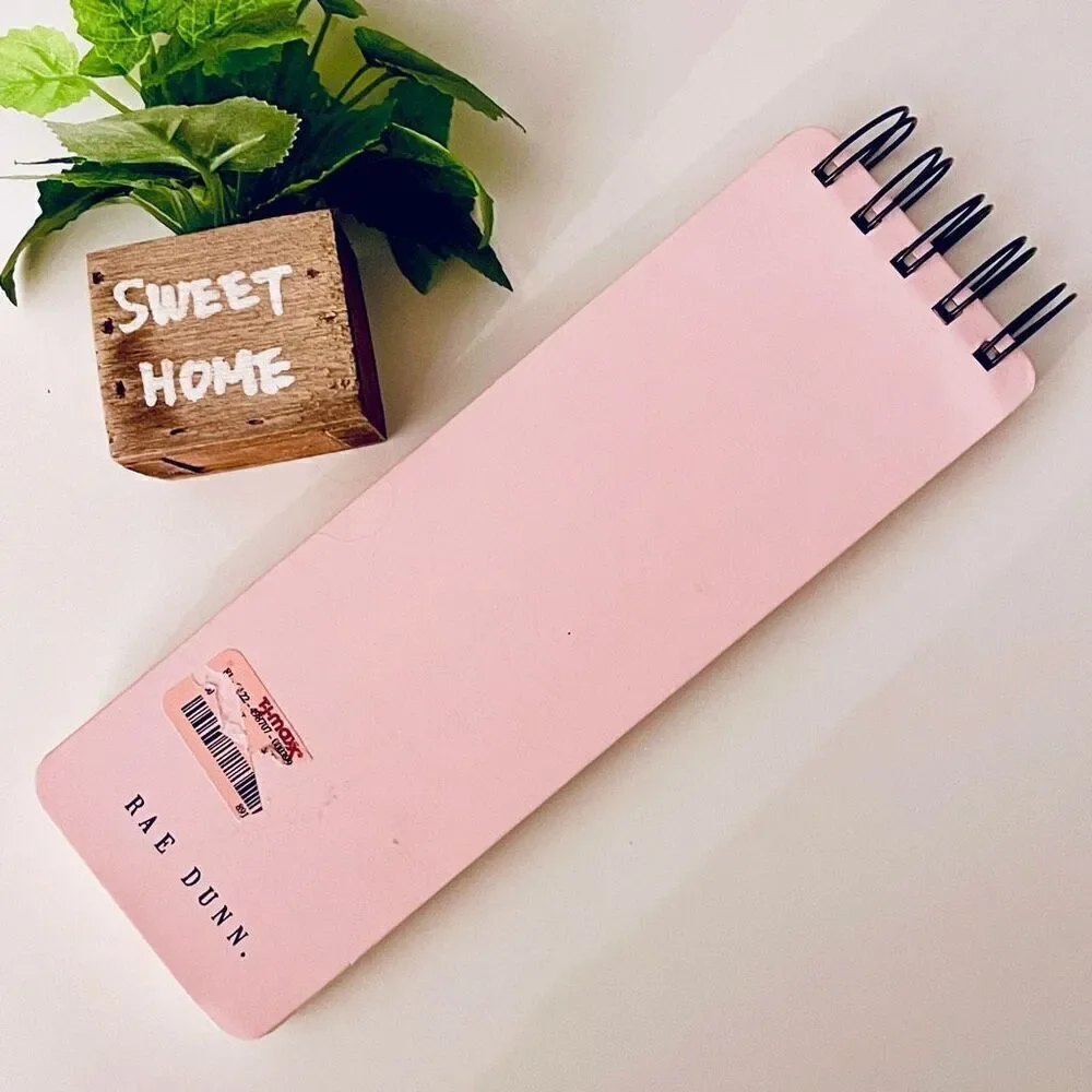 NWT Rae Dun Pink Groceries Reporter List 150 lined sheets Hardcover Notebook Pad